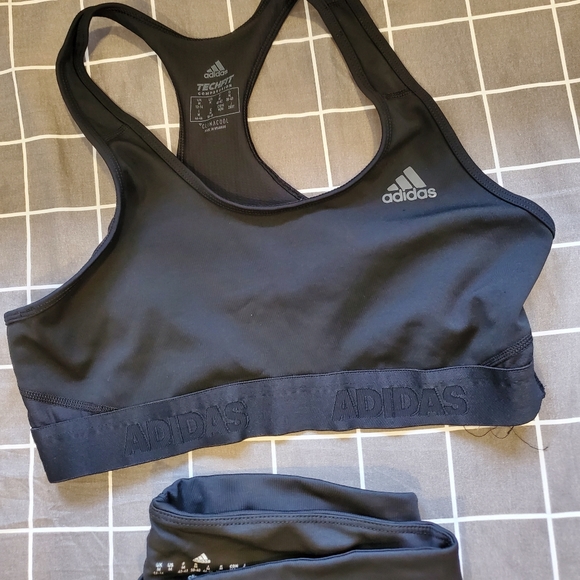 Addidas 3 stripe tights,Addidas sport bra,crop top - Picture 6 of 9